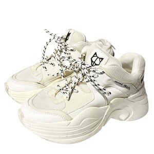 Naked Wolfe White Chunky Track Vegan Sneakers Size 6